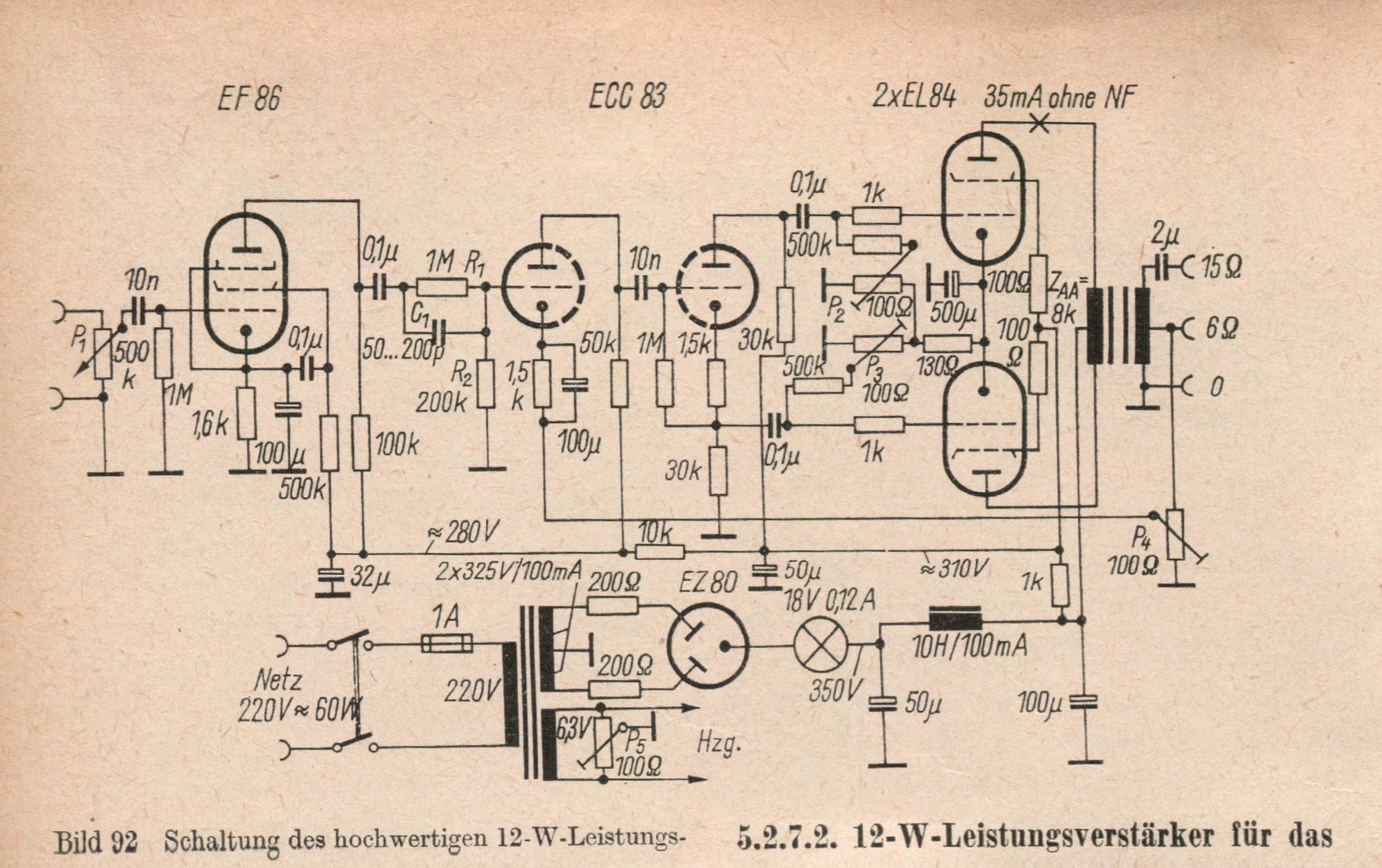 (Auszug aus Hagen Jakubaschk, ''Amateurtontechnik'', 1965)