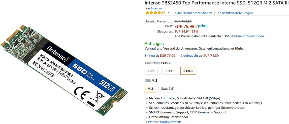 Miracle or Intenso SSD Top 512GB in review - good is the 74-euro bargain really? |