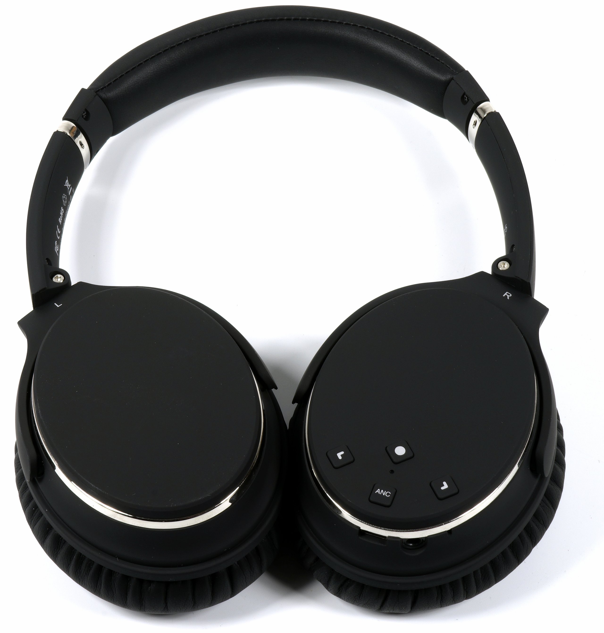 Srhythm NC25 Active On-Ear Noise Cancelling Bluetooth Headphones - Black  for sale online