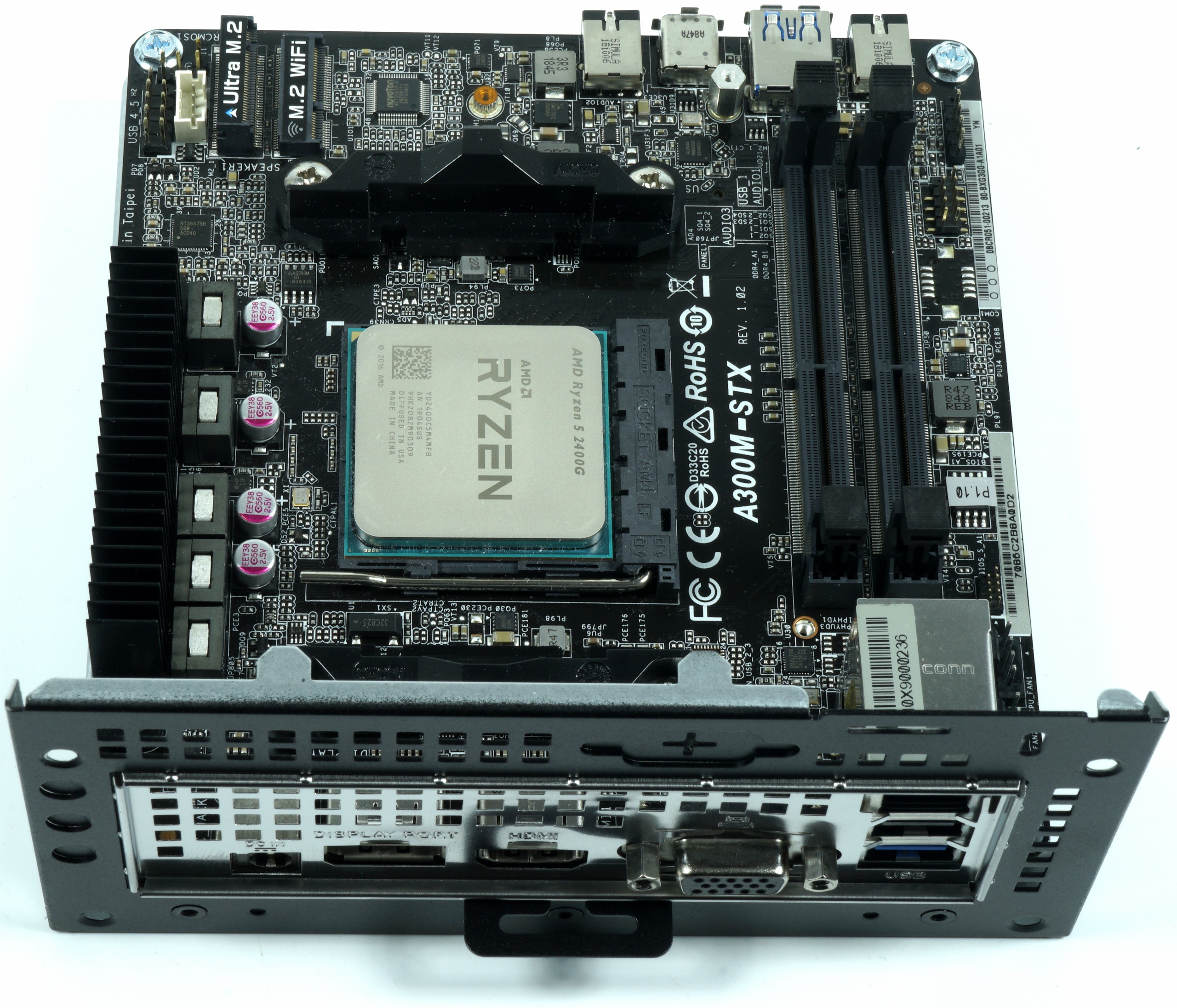 PC/タブレット デスクトップ型PC ASRock DeskMini A300 with the Ryzen 5 2400G APU from AMD in a 