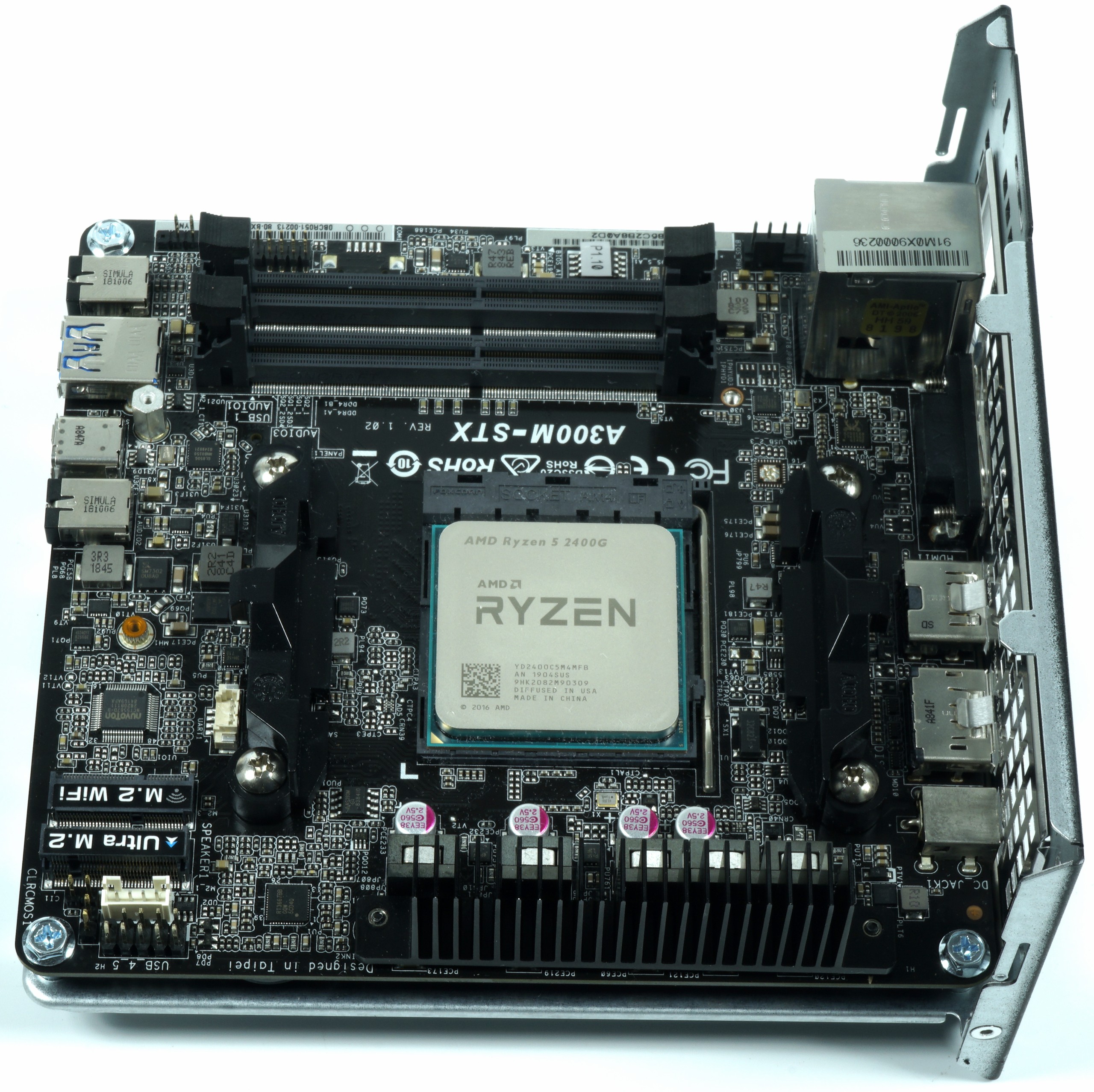 ASRock DeskMini A300 with the Ryzen 5 2400G APU from AMD in a 