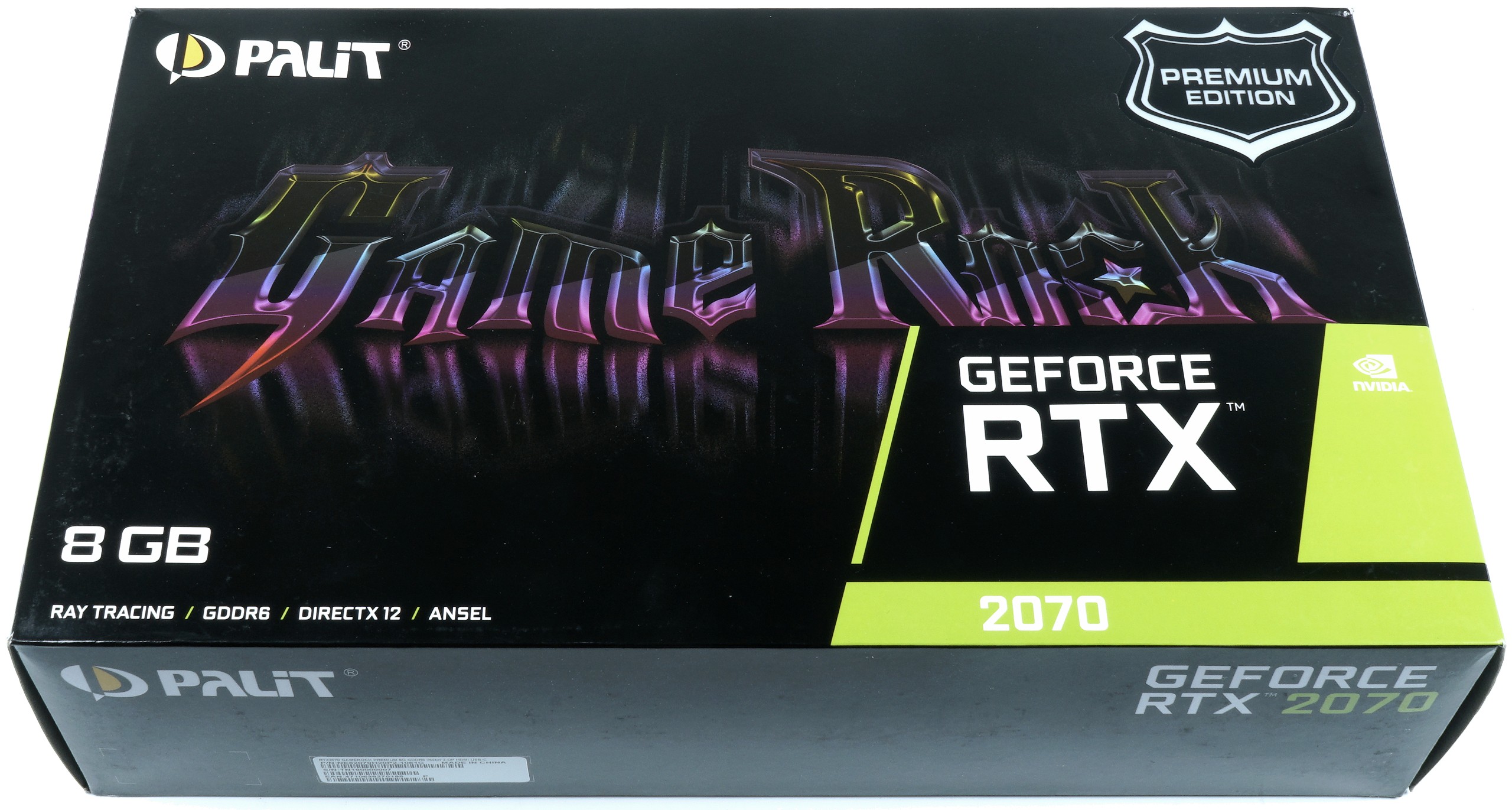 Palit GeForce RTX 2070 GameRock Premium Edition 8GB GDDR6 Graphics Card