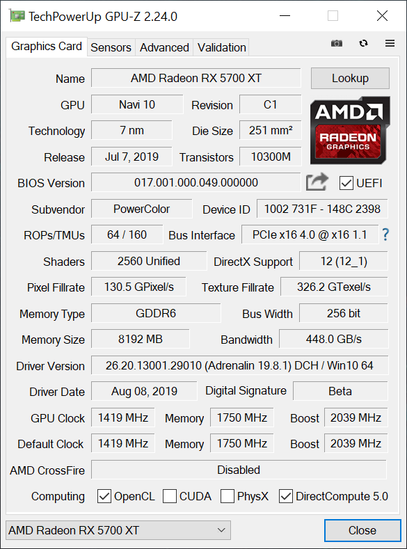 Powercolor RX 5700 XT Red Devil in review - Force is mass times