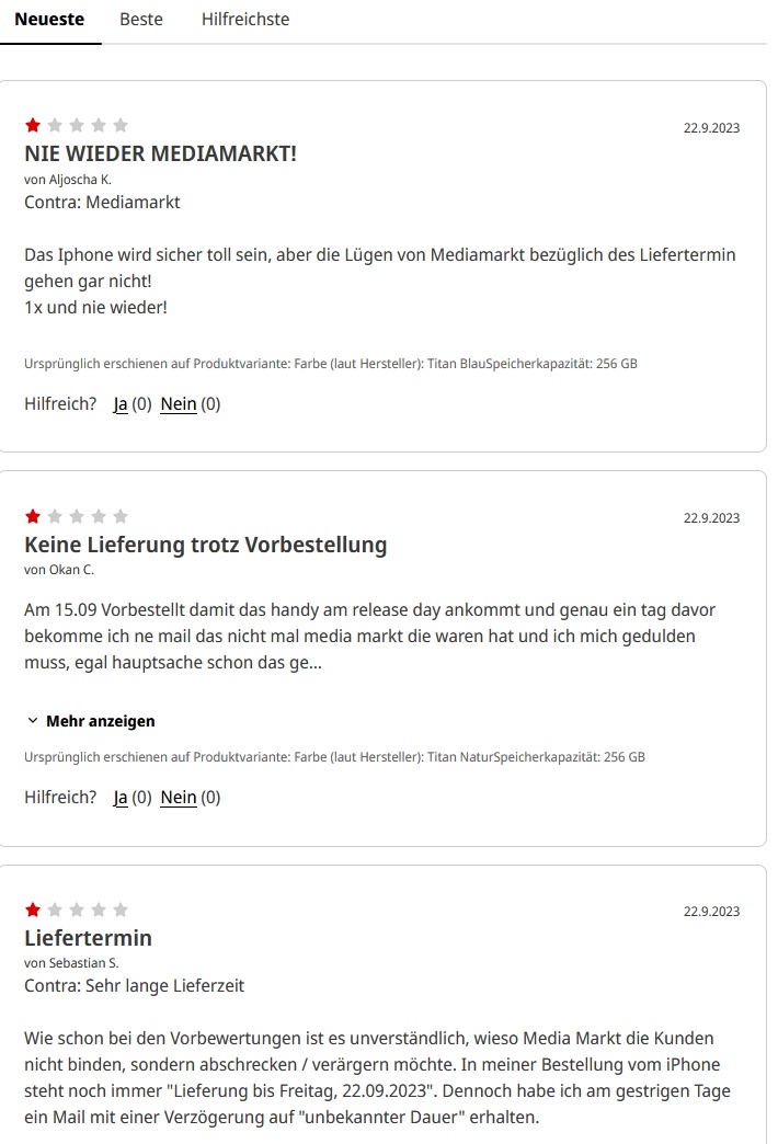 How Mediamarkt is doing the lemming test with the Apple iPhone 15